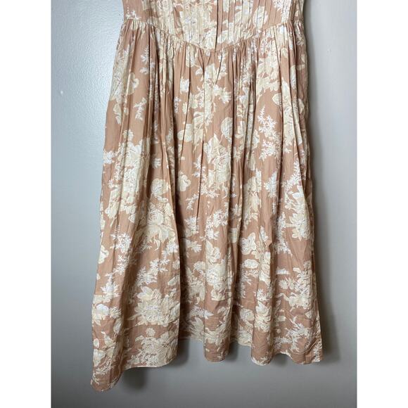 NWT LOVESHACKFANCY DRESS 10 BROWN CAFE ESPRESSO WESTERN MILKMAID COTTAGECORE - Picture 13 of 16